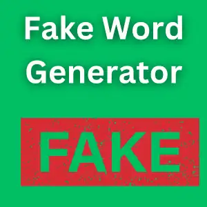 Fake Word Generator